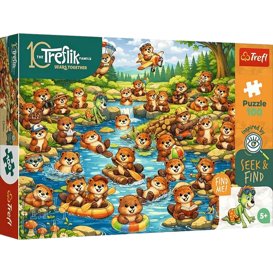 PUZZLE 100 Seek&Find Bobry w akcji 16588