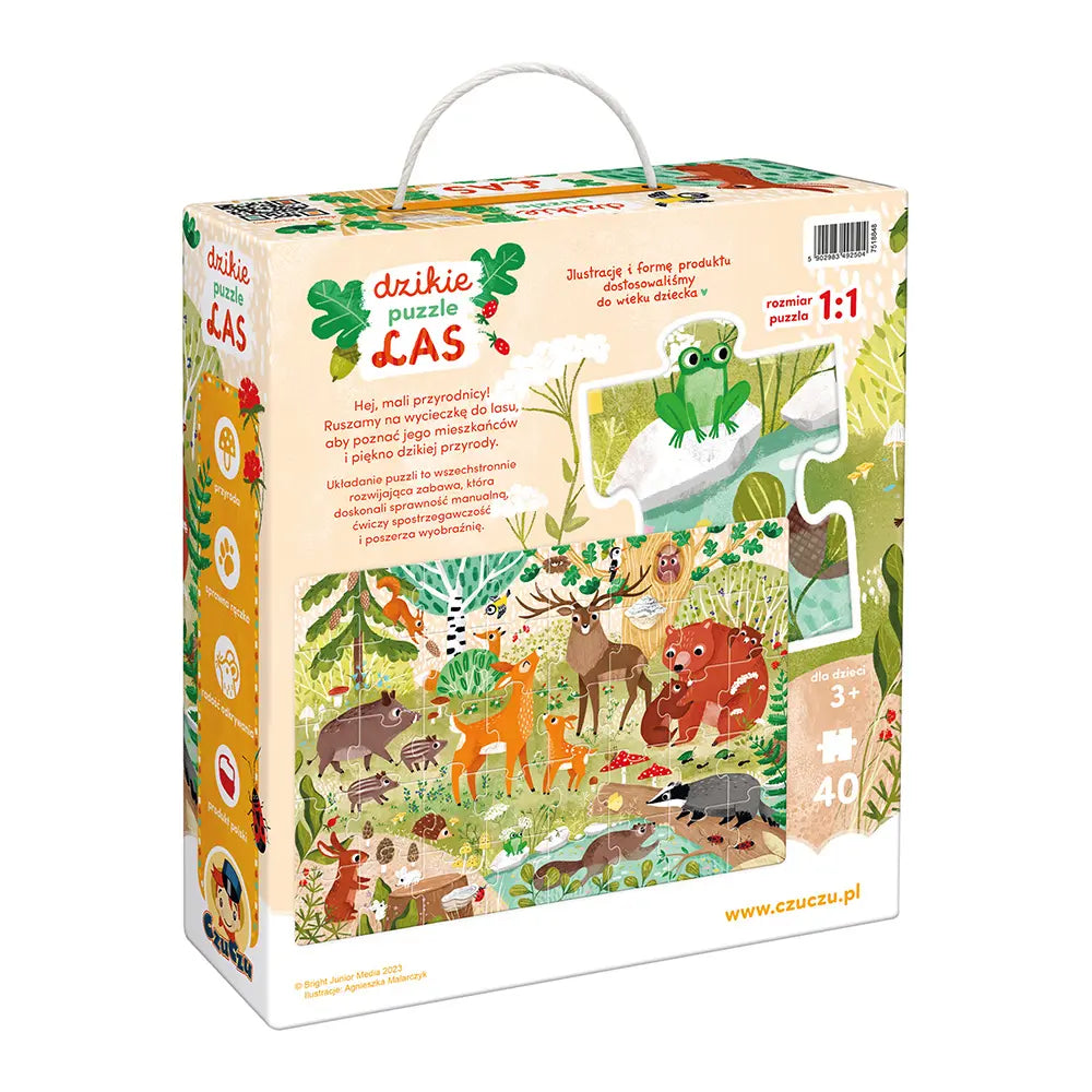 Dzikie puzzle las 3+