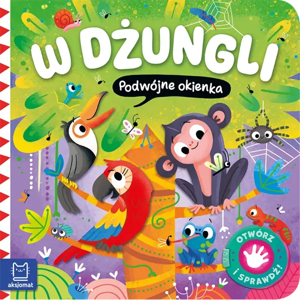 Książeczka - W dżungli. Podwójne okienka. Otwórz i sprawdź!