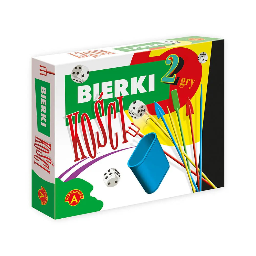 GRA 2 w1 gry Bierki + Kości 1384