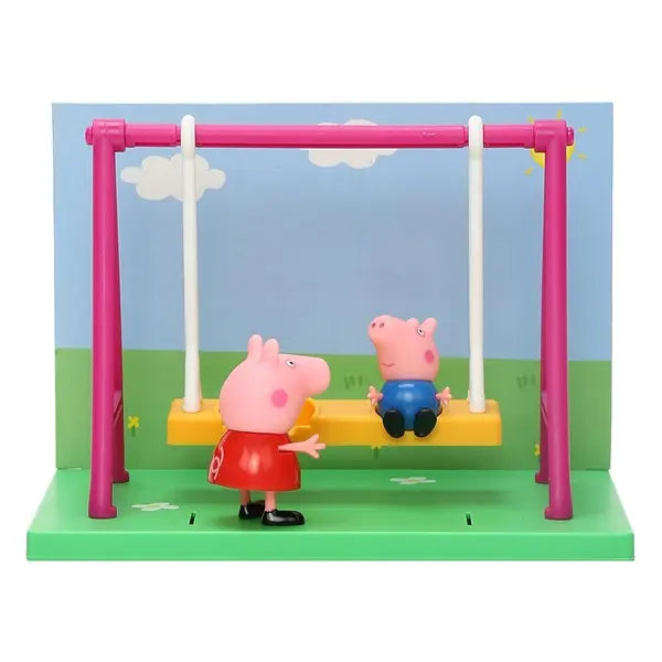 Zestaw huśtawka + 2 figurki, Świnka Peppa i George