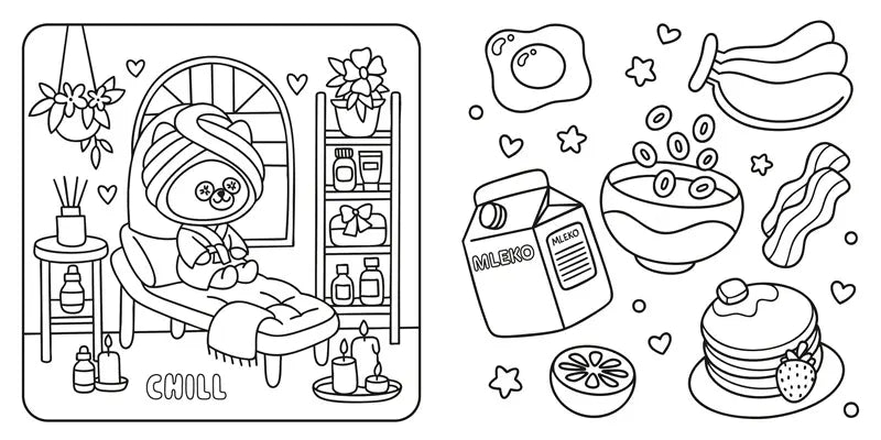 Kolorowanką antystresowa - Cosy Colouring, Małe przyjemności