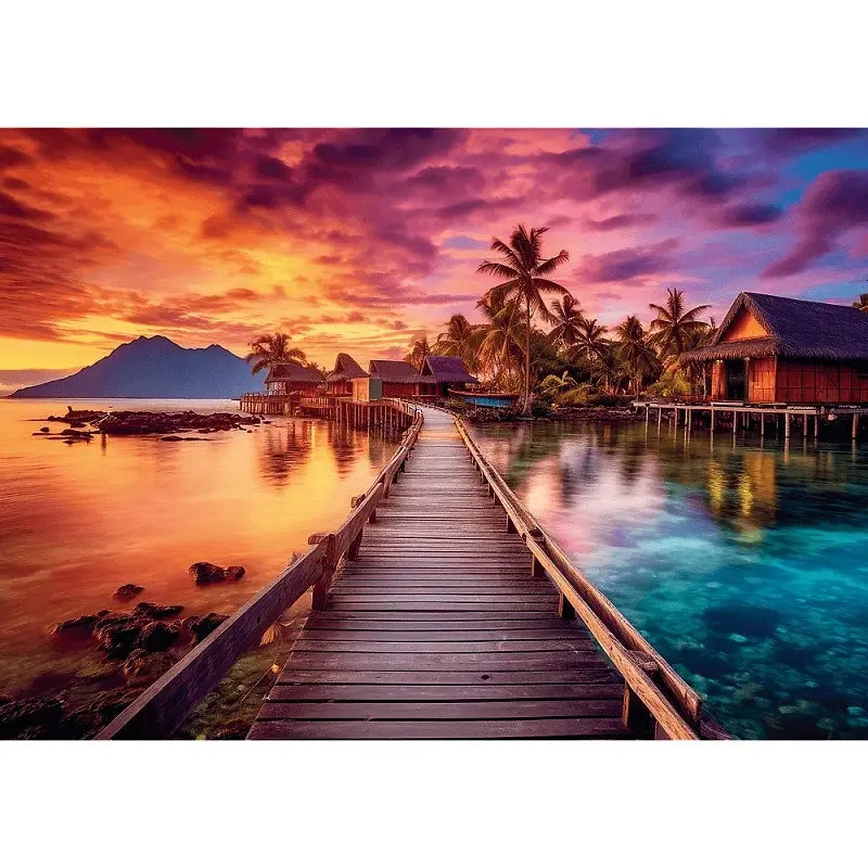 Puzzle 1000 el. USA Collection: Sunset over paradise