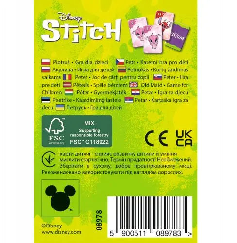 Karty Piotruś Stitch