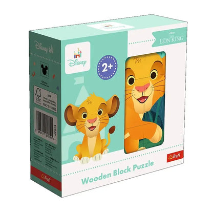Drewniane klocki puzzle - Król Lew