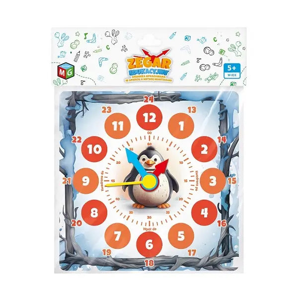 Zegar edukacyjny Pingwinek 05181