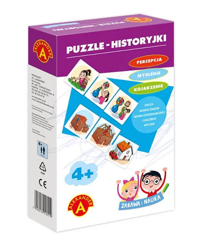Puzzle historyjki zabawa i nauka