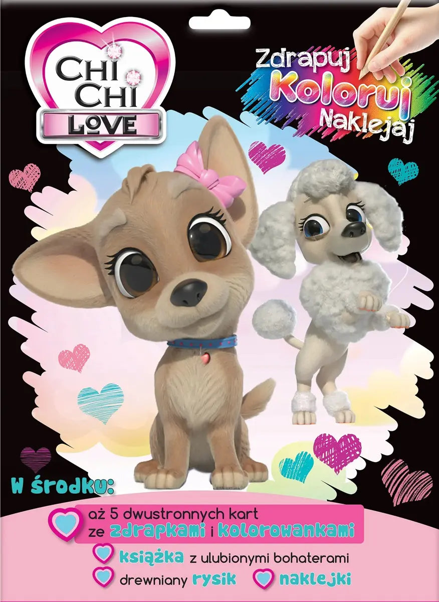 Chi chi love zdrapuj koloruj naklejaj cz1
