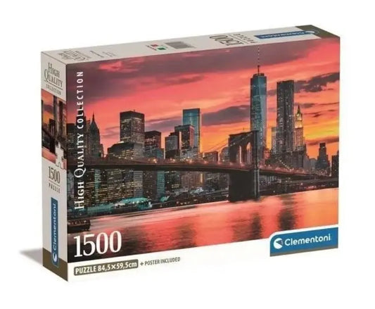 Puzzle 1500 Compact East River at dusk