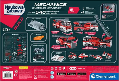 Naukowa zabawa labolatorium mechaniki samochód strażacki