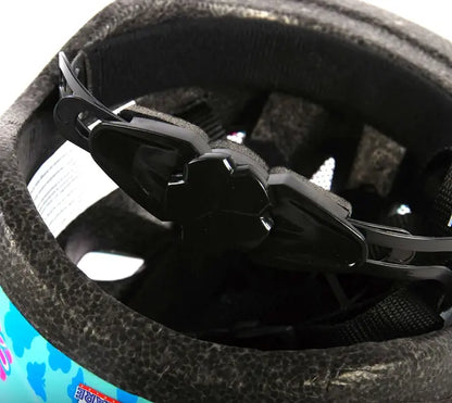 Kask rowerowy Volare niebieski w kwiaty 47-51cm