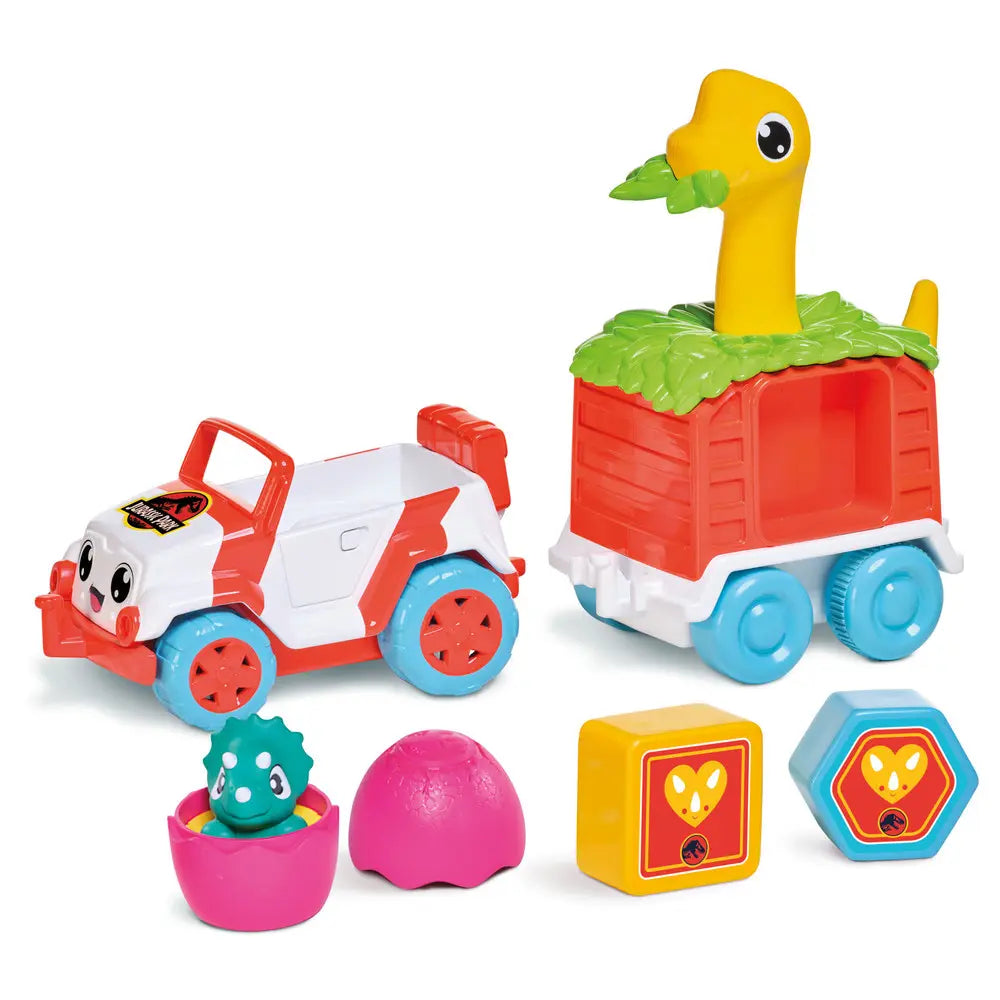 Tomy toomies toomies jeep z dino i przyczepą