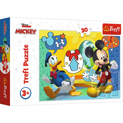 Puzzle 30 elementów myszka miki i wesoły domek