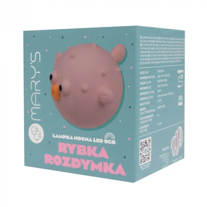 Lampka nocna LED - Rybka różowa