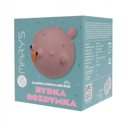 Lampka nocna LED - Rybka różowa