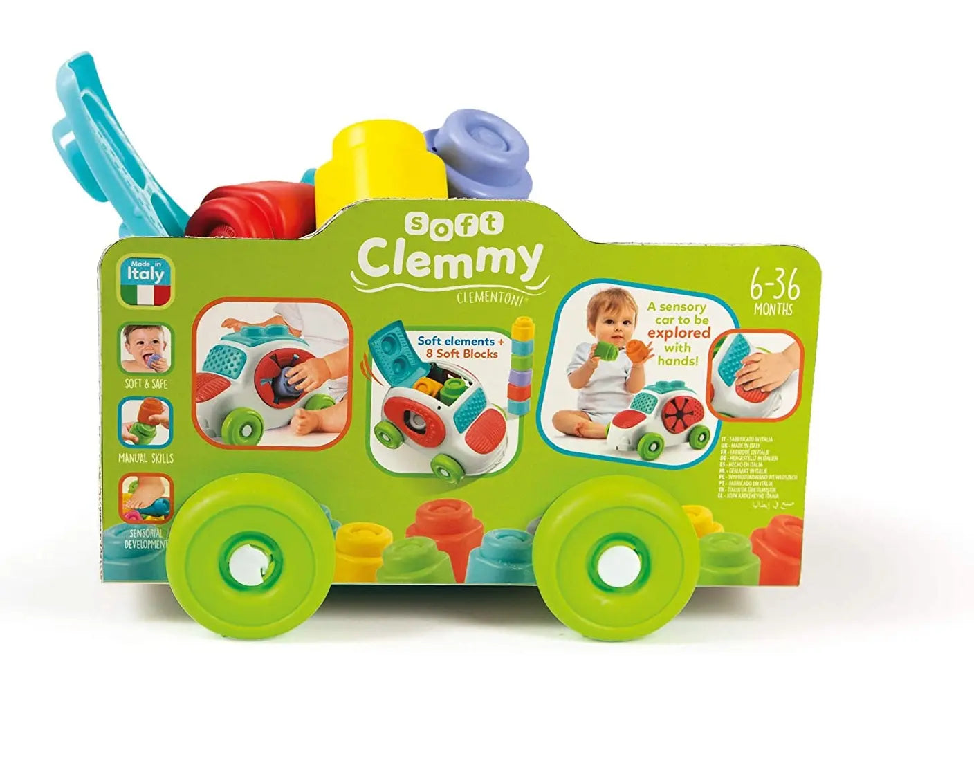 Clementoni baby clemmy autko z klockami