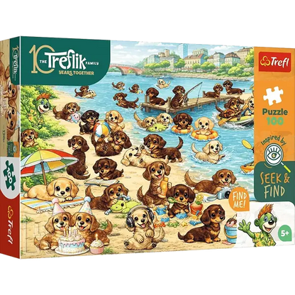 PUZZLE 100 Seek&Find Jamniki i Trefliki 16585