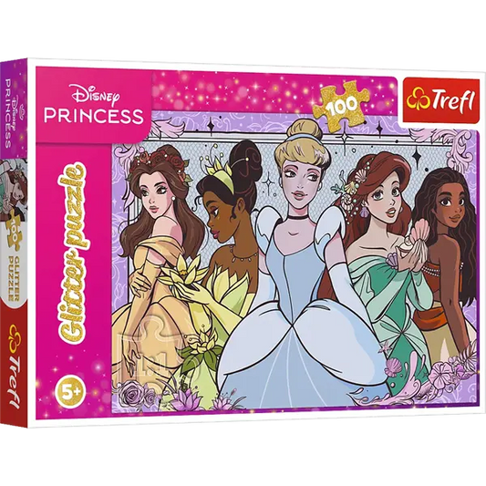 Puzzle Glitter 100 el. Disney, Brokatowe marzenia