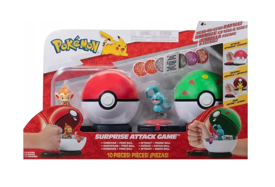Pokemon Surprise Attack Game - Chimchar i Wynaut