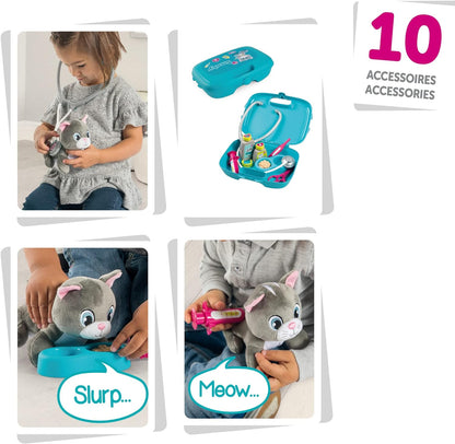 SMOBY kontener dla kota 2w1+kot miauczący 340302
