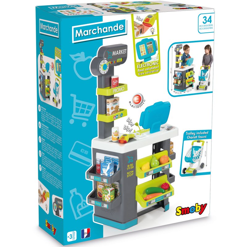 SMOBY market z wózkiem 350212