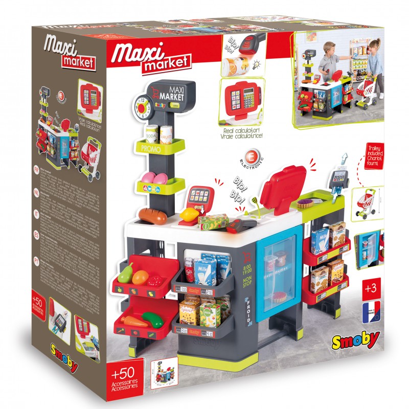 SMOBY Maximarket z wózkiem 350229