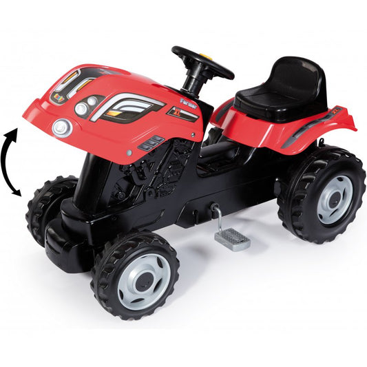 SMOBY traktor XL czerwony z przyczepką 710108