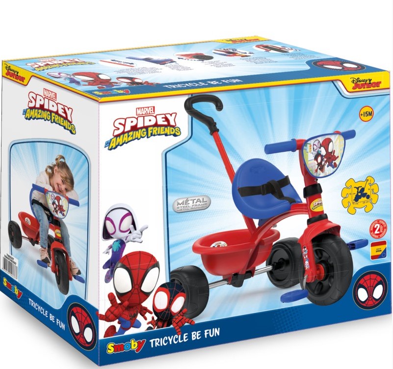 Rowerek trójkołowy be fun spidey