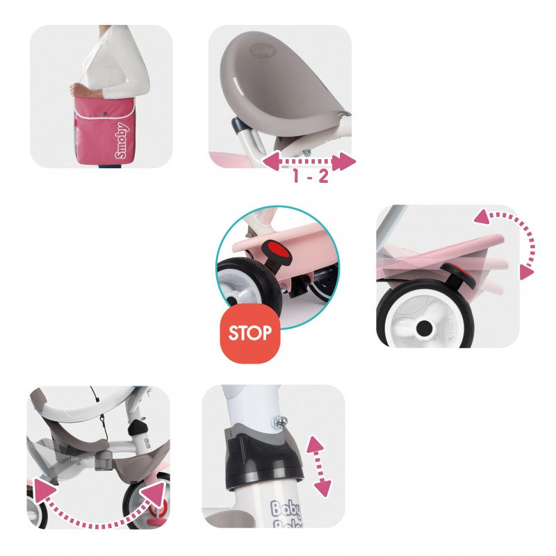 SMOBY rowerek Baby Balade różowy 741401