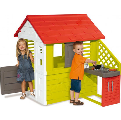 SMOBY domek Nature z kuchnią 810713