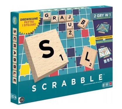 Gra Scrabble, drewniane elementy