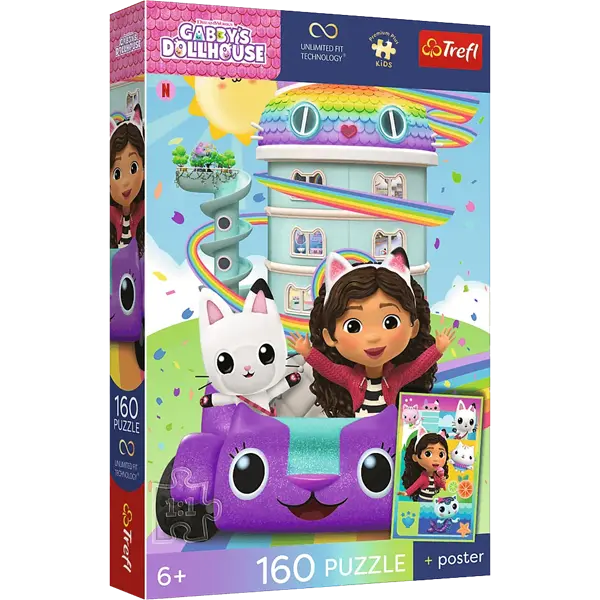 Puzzle Premium Plus Kids UFT, Koci Domek Gabi 160 el. Piękna Gabi