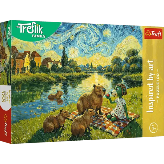 Puzzle Rodzina Treflików, Inspired By Art 100 el. Karmiąc kapibary