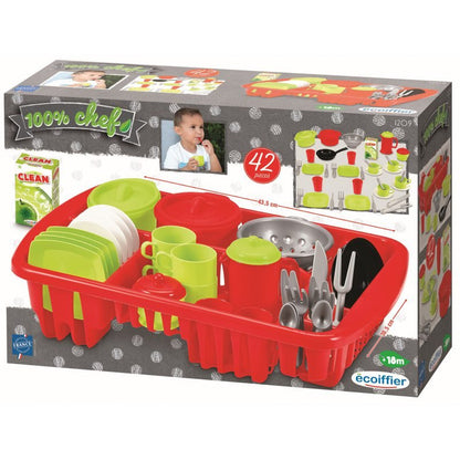 Ecoiffier 100% chef suszarka do naczyń 42 elementów