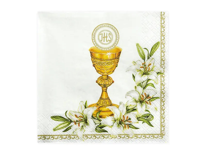 Serwetki Kielich biały 33 cm x 33 cm 20szt