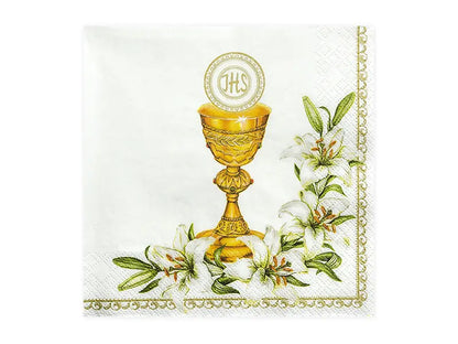 Serwetki Kielich biały 33 cm x 33 cm 20szt