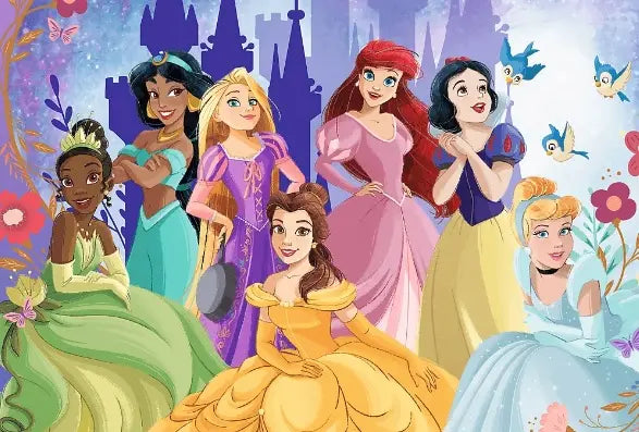 Puzzle Premium Plus Kids UFT Disney 100 ele, Relaks z księżniczkami, kolekcjonerski plakat