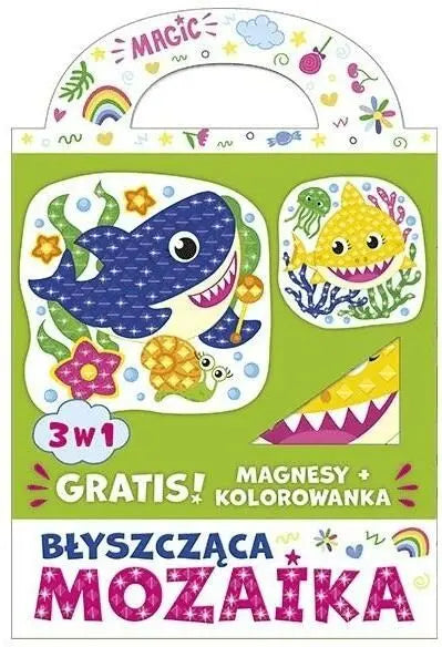 Błyszcząca mozaika 3w1 kolorowe rekiny