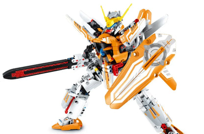 Immaster klocki mech wojownik żółty 833 elementy
