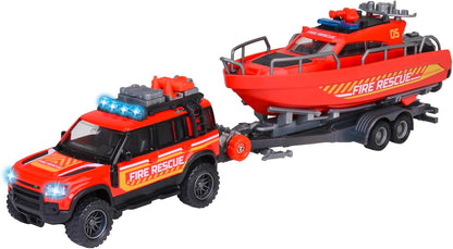 Majorette Land Rover z łodzią 371-6001