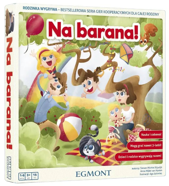 Gra rodzinka wygrywa na barana