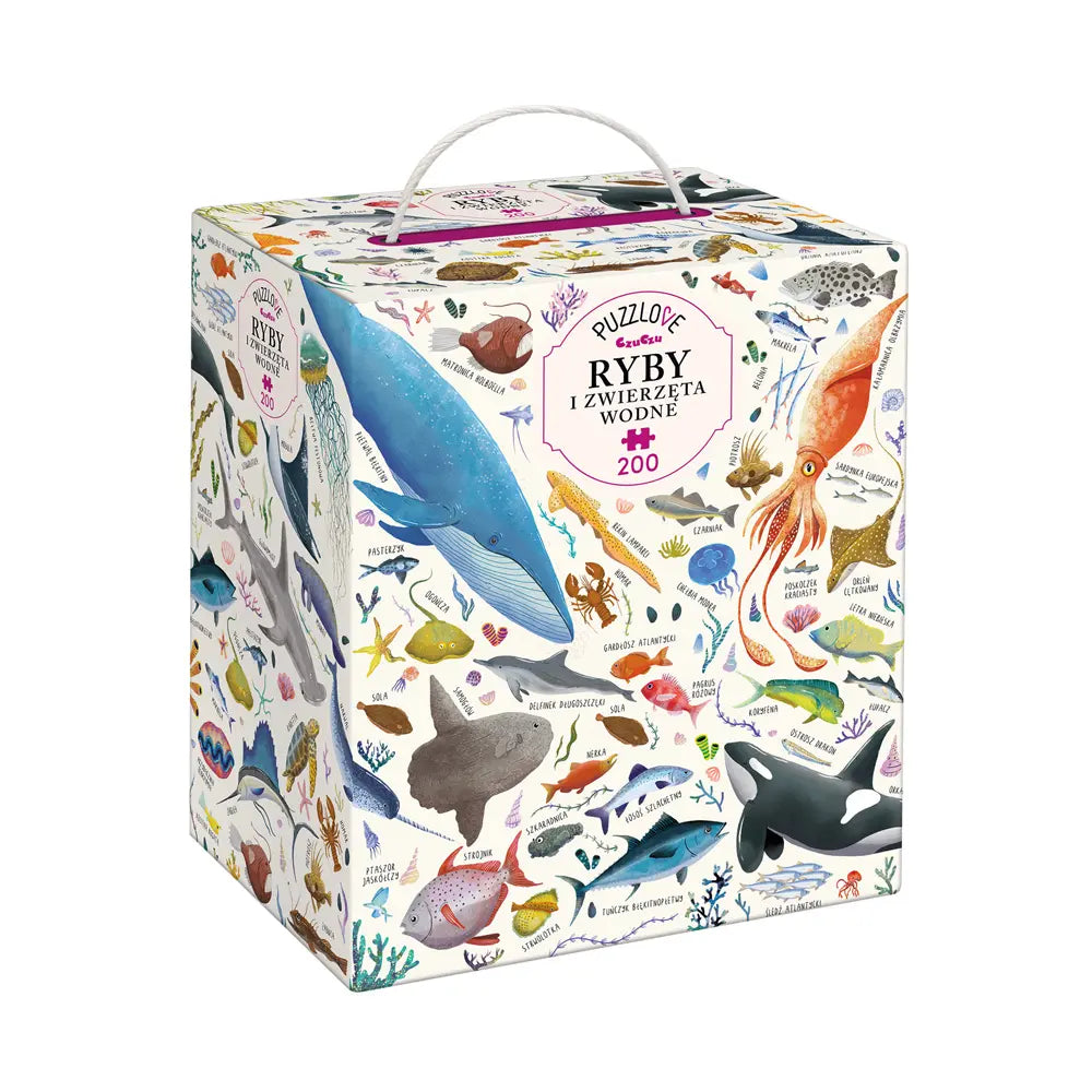 Puzzlove ryby i zwierzęta wodne 200 elementów puzzle rodzinne