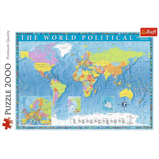 PUZZLE 2000 Polityczna mapa świata 27099