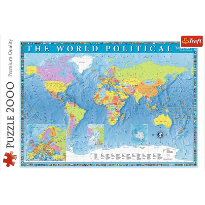PUZZLE 2000 Polityczna mapa świata 27099