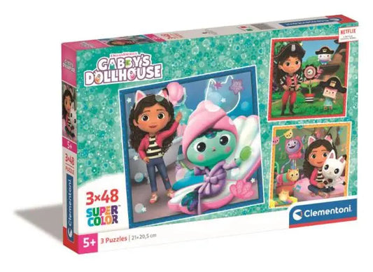 Puzzle 3x48 square koci domek gabby