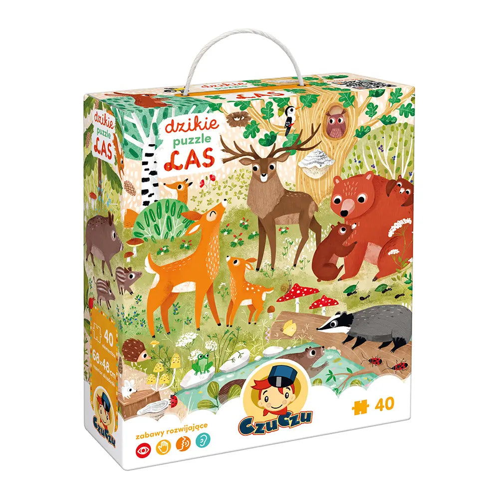 Dzikie puzzle las 3+