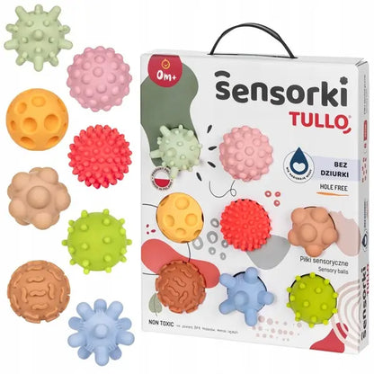 Piłeczki sensoryczne - sensorki 8szt bez dziurki