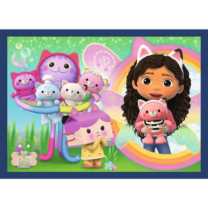 Puzzle Premium Plus Kids, Koci Domek Gabi 4 x 88 el. Kocie harce