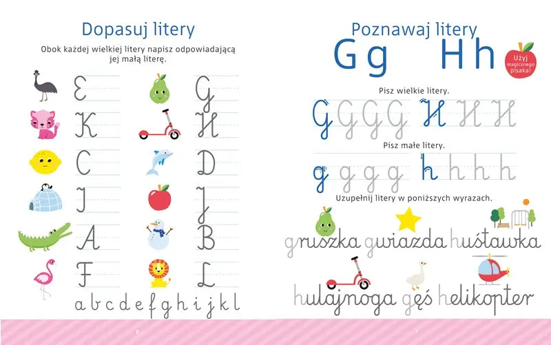Książeczka - Mały geniusz, Wesołe literki
