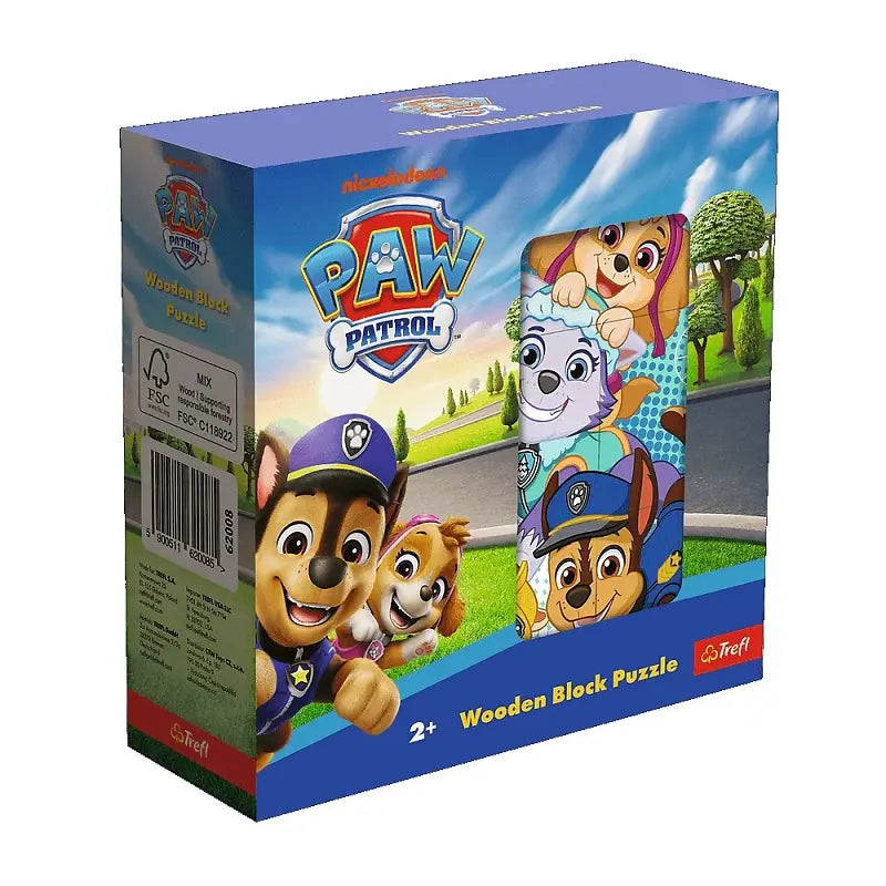Drewniane klocki puzzle - Psi Patrol